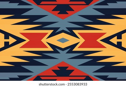 Padrão contínuo Aztec, Navajo texturizado linhas para carpetes e tecidos.