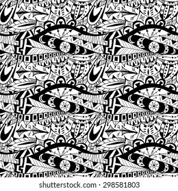 Seamless pattern in aztec style.