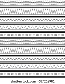 seamless pattern Aztecs