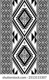 Seamless pattern Aztecs background black and white texture Geometric seamless pattern Native American Southwest, Aztec, Navajo seamless pattern. Tribal geometric print. Ethnic design wallpaper, fabric