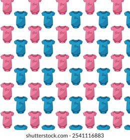 Seamless pattern baby body girl baby boy gender reveal. For Gender reveal party, event decoration, greetings, anvitations, baby shower, holiday, birthday.