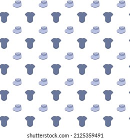 seamless pattern with baby clothes