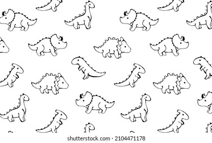 patrón ininterrumpido con dinosaurios de bebé