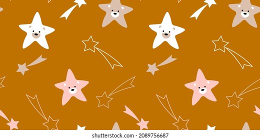 
seamless pattern for baby fabrics, packaging and backgrounds. Cute stars