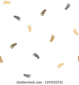 Seamless pattern with baby footprint, background, texture. vector illustration.