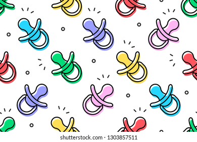 Seamless pattern with Baby Nipple