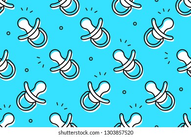 Seamless pattern with Baby Nipple