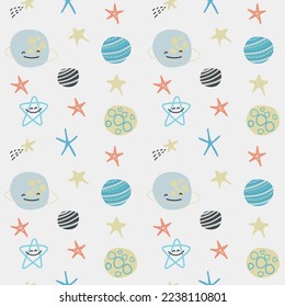 Seamless pattern for baby textile