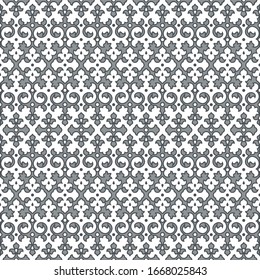 Seamless Pattern Back. Curl Decor