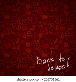 Seamless pattern back to school background