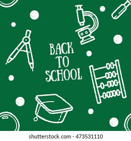 Seamless pattern back to school, education pattern.
