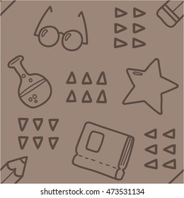 Seamless pattern back to school, education pattern.