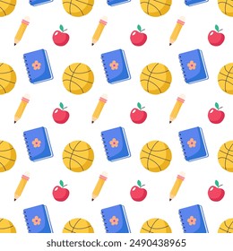 patrón sin fisuras para la temporada de regreso a la escuela, patrón sin fisuras para la temporada escolar