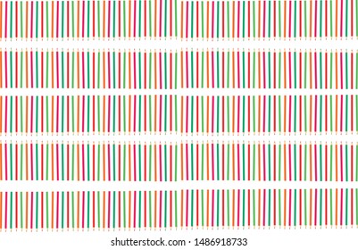 Seamless pattern in back to school theme Color pencil Stripes