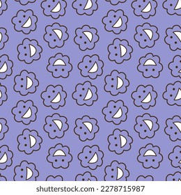 Seamless pattern, backdrop design. Simple cute shapes, flat vector
