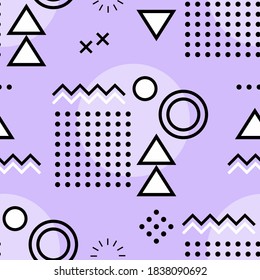 Seamless pattern background 80s, 90s. Vector illustration