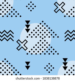 Seamless pattern background 80s, 90s. Vector illustration