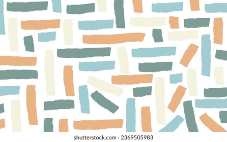 Seamless pattern background with abstract elegant minimal brush stroke shapes and lines  in pastel colors.
