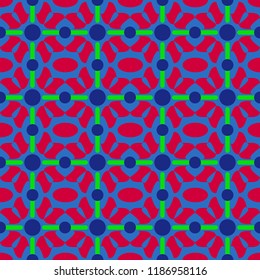 Seamless pattern background with abstract elements, colorful illustration