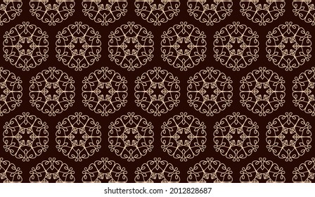 fondo de patrón ininterrumpido. patrón floral abstracto. patrón de mandala. patrón a mano sin inconvenientes