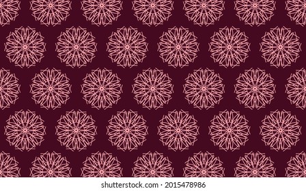 fondo de patrón impecable. patrón floral abstracto. patrón de mandala. patrón a mano sin inconvenientes