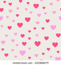 Seamless pattern background. Abstract and Modern concept. Geometric creative design stylish theme. Illustration vector. Pink and red color. Heart shape for Valentines day and wedding events