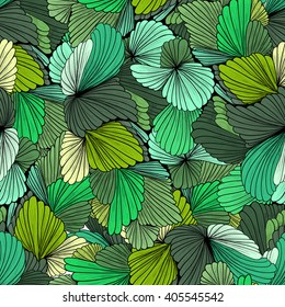 Seamless pattern background with abstract ornaments. Hand draw illustration