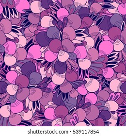 Seamless pattern background with abstract ornaments. Hand draw illustration