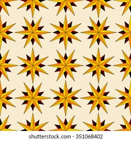 Seamless pattern background with Advent stars. Merry Christmas, Advent and Happy New Year. Vector illustration.