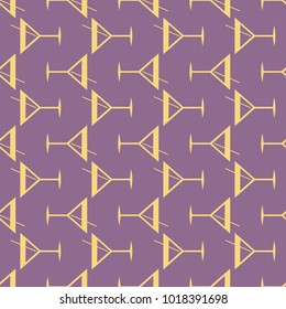 Seamless pattern background with alcohol cocktail drinks of martini, margarita, tequila or vodka.