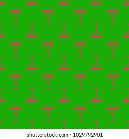 Seamless pattern background with alcohol cocktail drinks of martini, margarita, tequila or vodka.