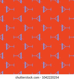 Seamless pattern background with alcohol cocktail drinks of martini, margarita, tequila or vodka.