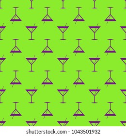 Seamless pattern background with alcohol cocktail drinks of martini, margarita, tequila or vodka.