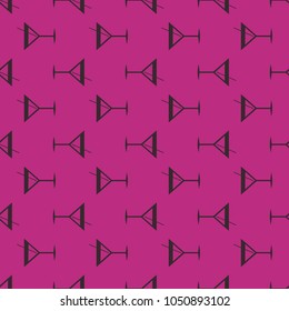 Seamless pattern background with alcohol cocktail drinks of martini, margarita, tequila or vodka.