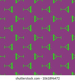 Seamless pattern background with alcohol cocktail drinks of martini, margarita, tequila or vodka.