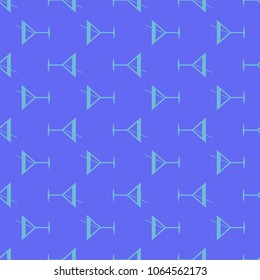 Seamless pattern background with alcohol cocktail drinks of martini, margarita, tequila or vodka.