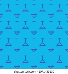 Seamless pattern background with alcohol cocktail drinks of martini, margarita, tequila or vodka.