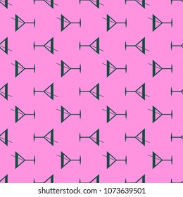 Seamless pattern background with alcohol cocktail drinks of martini, margarita, tequila or vodka.