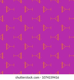 Seamless pattern background with alcohol cocktail drinks of martini, margarita, tequila or vodka.