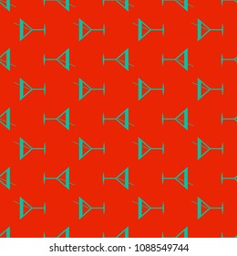 Seamless pattern background with alcohol cocktail drinks of martini, margarita, tequila or vodka.