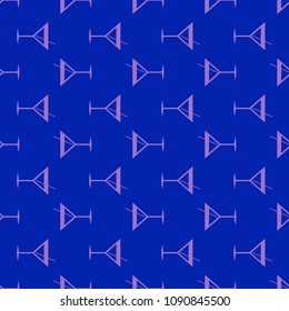 Seamless pattern background with alcohol cocktail drinks of martini, margarita, tequila or vodka.