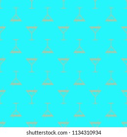 Seamless pattern background with alcohol cocktail drinks of martini, margarita, tequila or vodka.