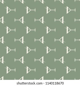 Seamless pattern background with alcohol cocktail drinks of martini, margarita, tequila or vodka.