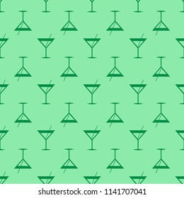 Seamless pattern background with alcohol cocktail drinks of martini, margarita, tequila or vodka.