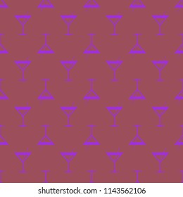 Seamless pattern background with alcohol cocktail drinks of martini, margarita, tequila or vodka.