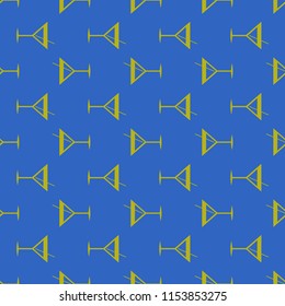Seamless pattern background with alcohol cocktail drinks of martini, margarita, tequila or vodka.