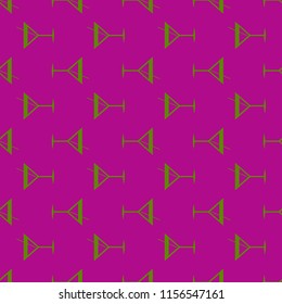 Seamless pattern background with alcohol cocktail drinks of martini, margarita, tequila or vodka.