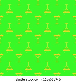 Seamless pattern background with alcohol cocktail drinks of martini, margarita, tequila or vodka.
