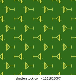 Seamless pattern background with alcohol cocktail drinks of martini, margarita, tequila or vodka.