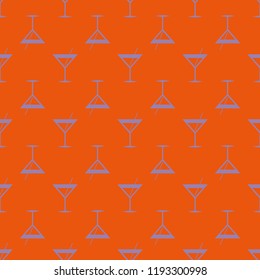 Seamless pattern background with alcohol cocktail drinks of martini, margarita, tequila or vodka.